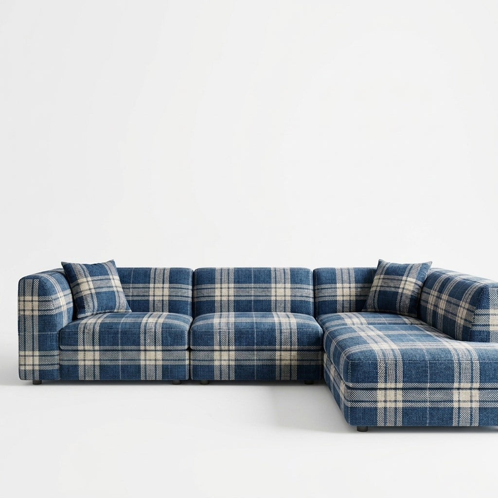 𝐝𝐡𝐲𝐠𝐛𝐝™ Modern Plaid Modular Sectional Sofa