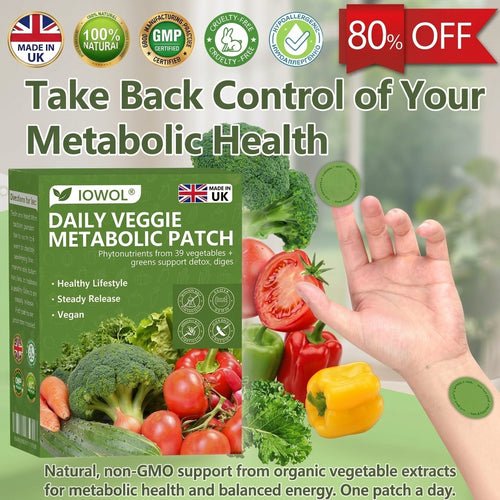 50%🥦𝐎𝐟𝐟𝐢𝐜𝐢𝐚𝐥 𝐒𝐭𝐨𝐫𝐞 | 𝐈𝐎𝐖𝐎𝐋® 𝐃𝐚𝐢𝐥𝐲 𝐕𝐞𝐠𝐞𝐭𝐚𝐛𝐥𝐞 𝐌𝐞𝐭𝐚𝐛𝐨𝐥𝐢𝐜 𝐏𝐚𝐭𝐜𝐡 𝐮𝐬𝐞𝐬 𝐨𝐫𝐠𝐚𝐧𝐢𝐜 𝐯𝐞𝐠𝐞𝐭𝐚𝐛𝐥𝐞 𝐞𝐱𝐭𝐫𝐚𝐜𝐭𝐬 𝐚𝐧𝐝 𝐩𝐡𝐲𝐭𝐨𝐧𝐮𝐭𝐫𝐢𝐞𝐧𝐭𝐬 𝐟𝐫𝐨𝐦 𝟑𝟗 𝐯𝐞𝐠𝐞𝐭𝐚𝐛𝐥𝐞𝐬 + 𝐠𝐫𝐞𝐞𝐧𝐬 𝐭𝐨 𝐬𝐮𝐩𝐩𝐨𝐫𝐭 𝐝𝐞𝐭𝐨𝐱, 𝐝𝐢𝐠𝐞𝐬𝐭𝐢𝐨𝐧 & 𝐦𝐞𝐭𝐚𝐛𝐨𝐥𝐢𝐜 𝐫𝐞𝐬𝐞𝐭, 𝐚𝐧𝐝 𝐛𝐨𝐨𝐬𝐭 𝐞𝐧𝐞𝐫𝐠𝐲 𝐟𝐨𝐫 𝐚𝐥𝐥-𝐝𝐚𝐲 𝐰𝐞𝐥𝐥𝐧𝐞𝐬𝐬.