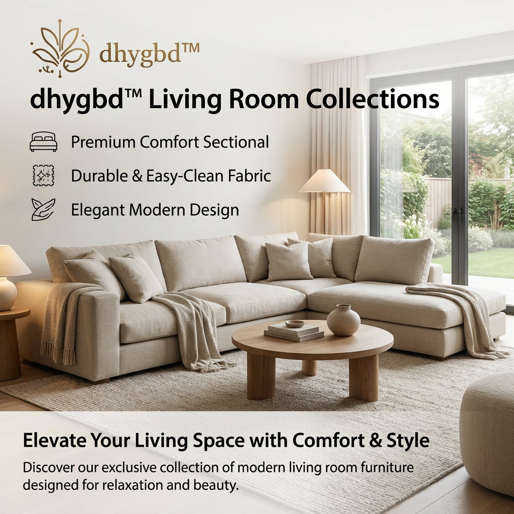𝐝𝐡𝐲𝐠𝐛𝐝™ Modern Comfort Living Room Sectional Sofa