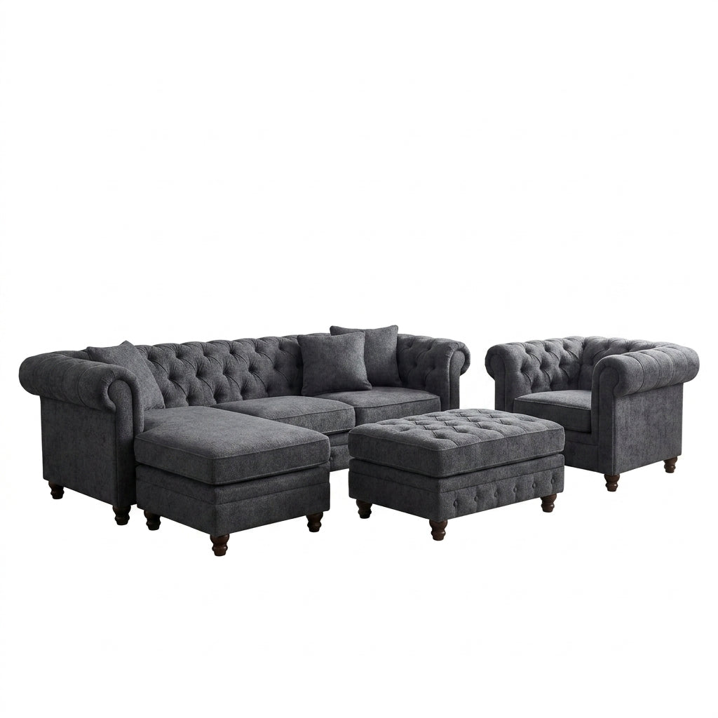 𝐝𝐡𝐲𝐠𝐛𝐝™ Heritage Luxe Chenille 3-Piece Sofa Set